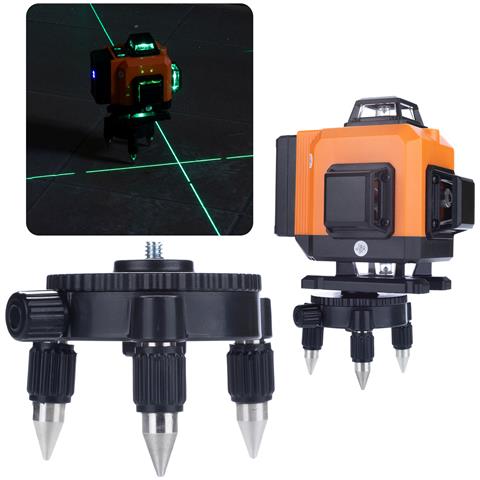 Livella Laser Orange Tiger Rot16l - 16 Linee, Autolivellante, Ip54 | Set Con Treppiede, Batterie, Occhiali, Adattatore | Strumento Professionale - Foto 8