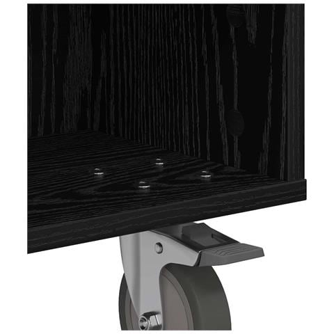 Tavolino con Ruote Rovere Nero 50,5 x 50 x 30 cm - Foto 9