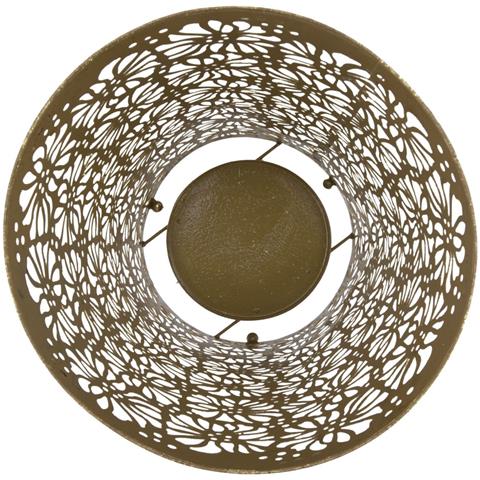Portaombrelli Fiori Glam Tondo In Ferro Traforato Oro 24x42 Cm - Foto 2