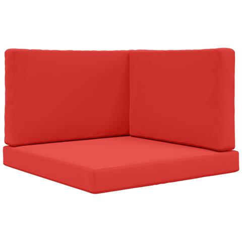 Cuscino per divano da esterno 3 pcs Rosso Poliestere - Foto 1