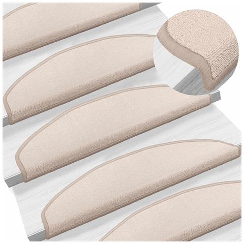 Tappetini per scale autoadesivi Semicircolare 15 pcs Tortora - Foto 2