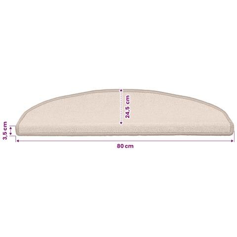 Tappetini per scale autoadesivi Semicircolare 15 pcs Tortora - Foto 9