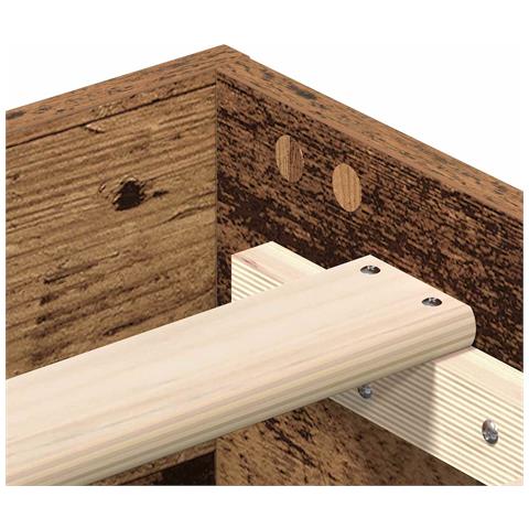 Struttura del letto Legno antico 80 x 200 cm - Foto 6