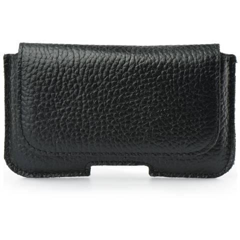 Holster - Pelle 200a - Model 2 (son Xperia J / St26i / Iphone 5/5s / 5se / 5c) Orizzontale, Black Crack - Foto 1