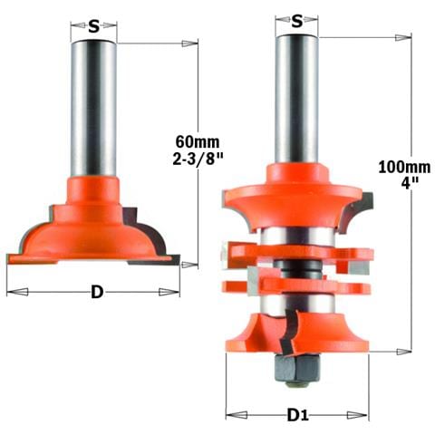Set 2 Frese X Incastri M+f Per Porte Hw S=12 D=44.5/48x44.5 955.806.11 - Foto 1