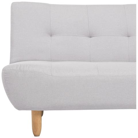 Divano Letto A 3 Posti In Tessuto Grigio Chiaro Alsten - Foto 18