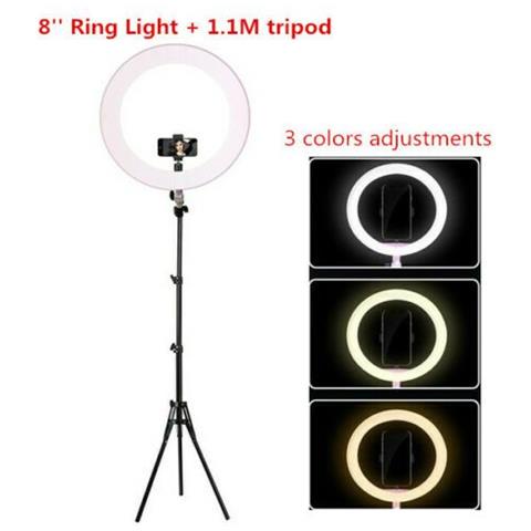 Luce Ad Anello 30cm Per Smartphone Con Treppiede 190cm Led Ring Fill Light Professionale - Foto 4