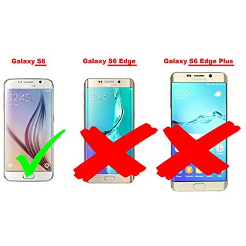 Catena Di Telefoni Cellulari Compatibile Con Samsung Galaxy S6 In Nero - Coperchio Protettivo In Silicone Con Anelli D'oro, Cinturino In Corda E Custodia Staccabile - Foto 2