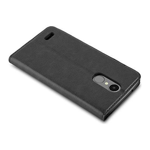 Cadorabo Custodia Compatibile Con Lg K8 2017 In Nero Di Notte - Coperchio Protettiva Con Chiusura Magnetica, Funzione Stand E Tasca Per Le Carte - Foto 2