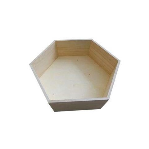 Scaffale Esagonale In Legno 36 X 31 X 10 Cm - Foto 1