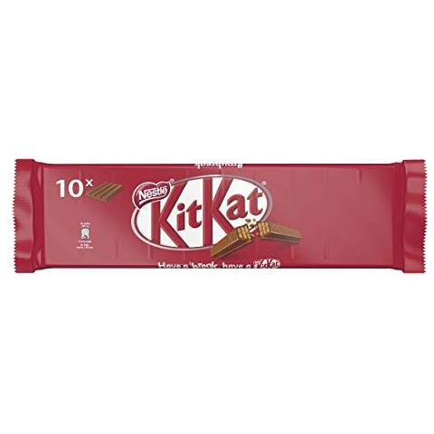 Kitkat Nestlé Originale Cialda Ricoperto Di Cioccolato Al Latte, 10 Snack Da 41,5 G - Foto 1