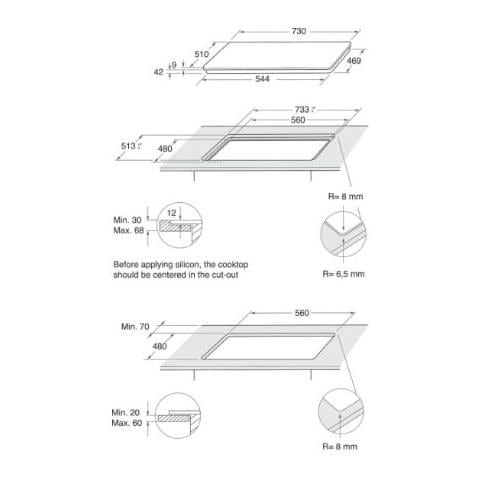 Piano Cottura GOWL 758 / WH a Gas 5 Fuochi Gas Colore Bianco - Foto 2