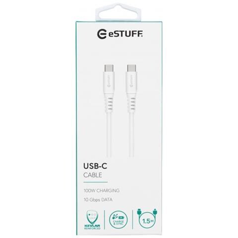 Es604102 Cavo Usb 1,5 M Usb 3.2 Gen 2 [3.1 Gen 2] Usb C Bianco (usb-c - C Cable 1,5m White - Usb-c Male - Usb-c M - Foto 2