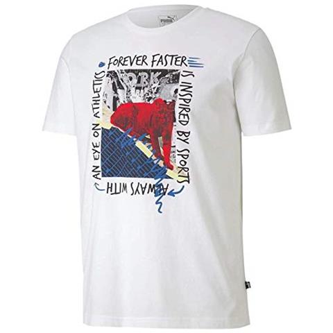 Puma 581915 Shirt Uomo Photo Tee 02 Bianco, l - Foto 1