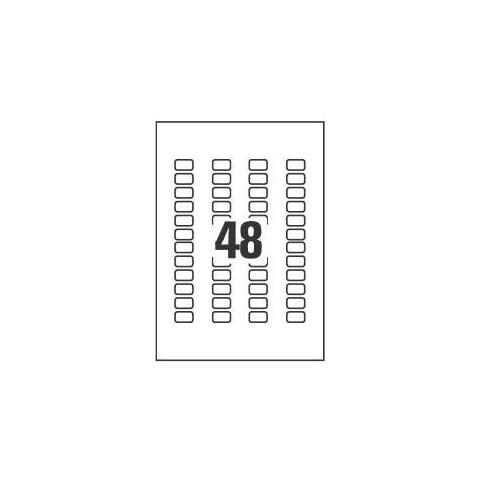 Etichette Permanenti 22x12,7 Mm Trasparente Lucido Laser 48 Et. / foglio Conf. 25 Fogli - L7553-25 - Foto 2