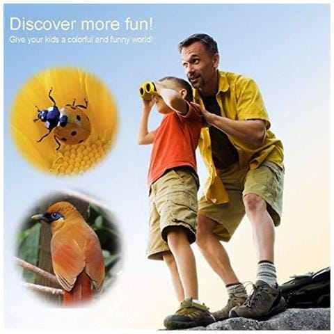 Jrd B Winl Mini Per Bambini Binocoli Giocattoli Per 4-5 Anni Ragazzi Da Regalo 8 X 21 Binocolo Per Bambini Per I Bambini Compatto Telescope Ragazzi Regalo 4-8 Anni Per Bird Watching Scenario (giallo) - Foto 2