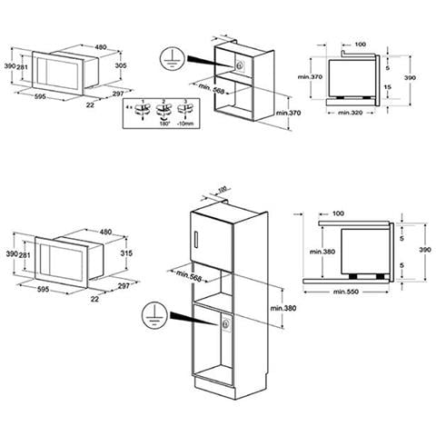 FMI320X Forno Microonde da Incasso con Grill Capacità 21 Litri Potenza 850 Watt Colore Inox antimpronta - Foto 2