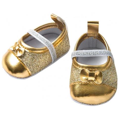 Scarpe Da Bambola Ballerina Glitter 30-34 Cm Poliestere Oro - Foto 1