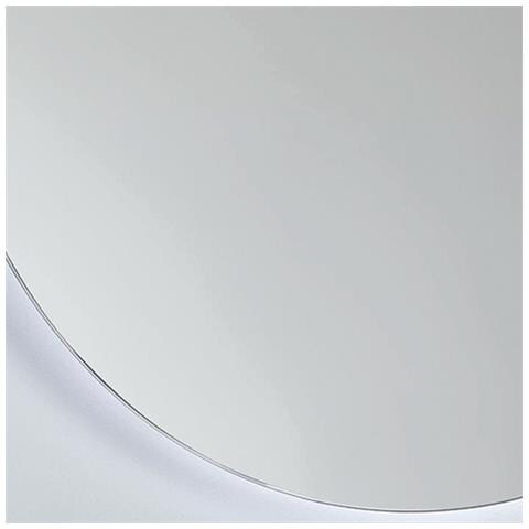 Specchio Rotondo Da Parete Retroilluminato Led, Specchiera Tonda Led Con Telaio In Alluminio Realizzata Interamente In Italia, Specchio Elegante Senza Cornice, Ø80cm - Foto 3