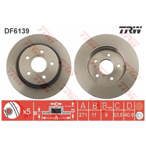 Disco Freno Hyundai Df6139 - Foto 1