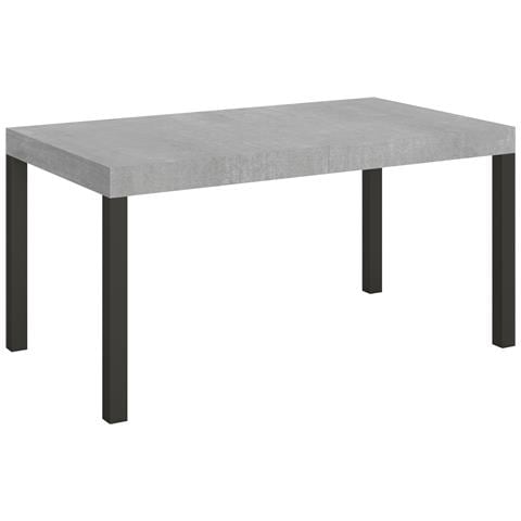 Tavolo Allungabile 90x160/420 Cm Everyday Telaio Antracite - Cemento - Foto 6