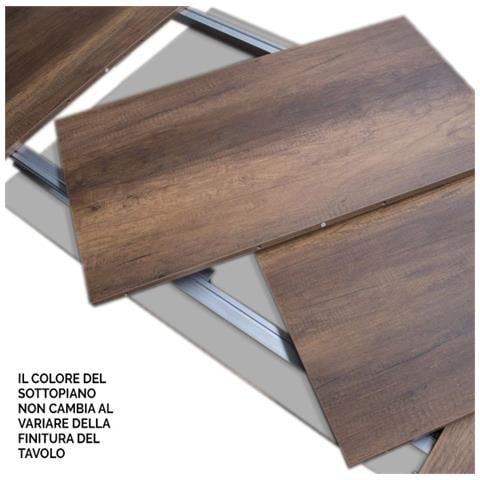 Tavolo Allungabile 90x160/420 Cm Everyday Telaio Antracite - Cemento - Foto 2