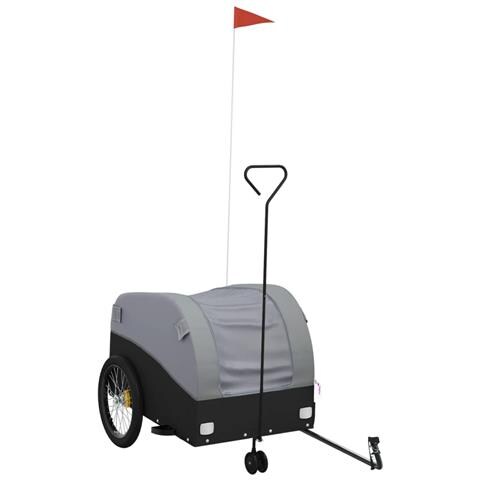 Rimorchio Da Bici Nero E Grigio 45 Kg In Ferro - Foto 1