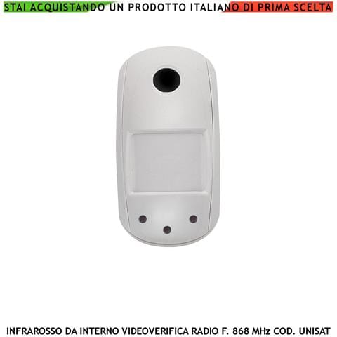 Sensore Movimento Da Interno Rilevatore Infrarosso Copertura 12 Metri Grandangolo Ip50 Incorpora Fotocamera A Colori V - Foto 1