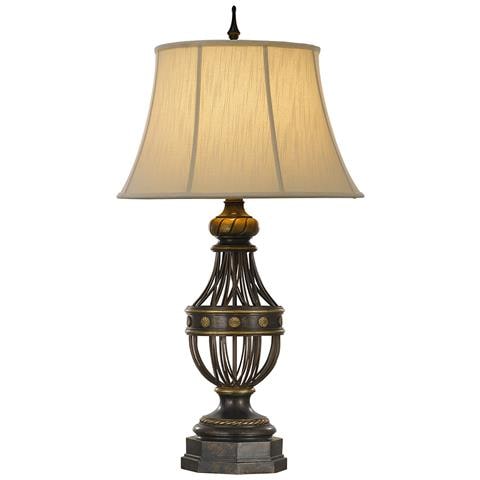 Lampada Da Scrivania Contemporanea Augustine Acciaio Marrone Antico 1 Luce E27 - Foto 1