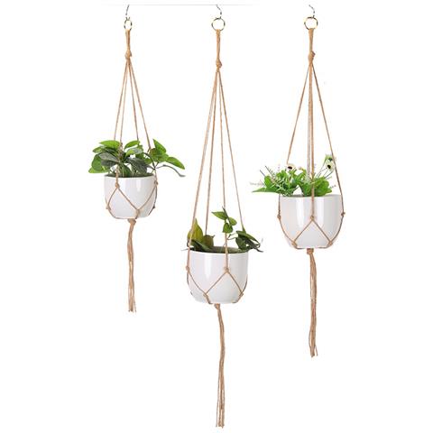 Corda Per Appendere In Rete Per Vasi Da Fiori In Corda Di Canapa Retrò M - Foto 1