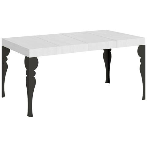 Tavolo Allungabile 90x140/244 Cm Paxon Premium Bianco Frassino Telaio Antracite - Foto 1