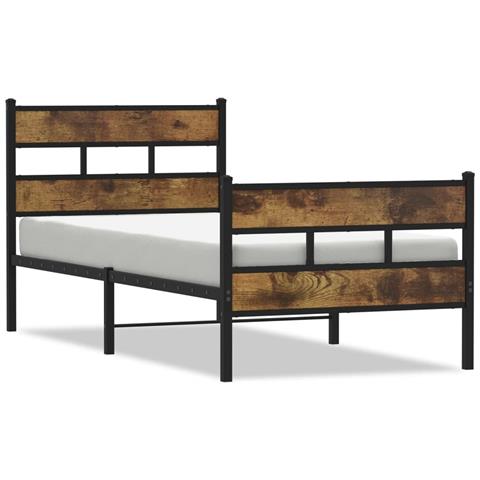 Giroletto Senza Materaso In Metallo Rovere Fumo 100x200 Cm - Foto 2