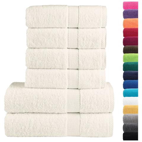 Set ASciugamani SOLUND 6 pz Crema 600 gsm - Foto 2