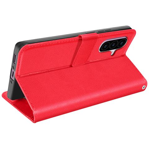 Custodia Per Samsung Galaxy A56, Portafoglio Con Cinturino Da Polso., Rosso - Foto 5