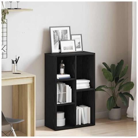 Libreria Rovere Nero 50x25x80 cm in Legno Multistrato - Foto 10
