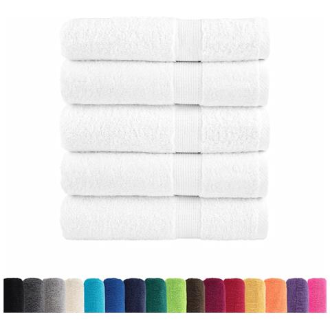 Asciugamani Da Bagno Solund 25pz Bianchi 100x150 Cm 600gsm - Foto 2