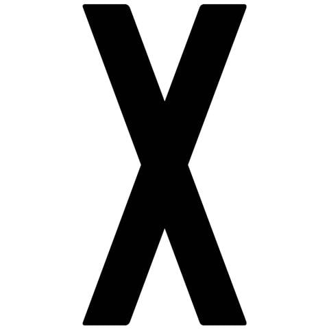 Busta 10 Lettere Adesive ''x'' Per Targa Ripetitrice - Foto 1