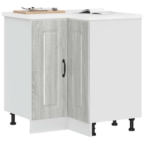 Mobile Base Ad Angolo Cucina Kalmar Grigio Sonoma In Truciolato - Foto 1