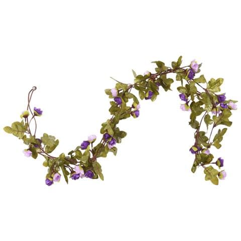 Ghirlande Fiori Artificiali Natale 6 Pz Viola Chiaro 215 Cm - Foto 3