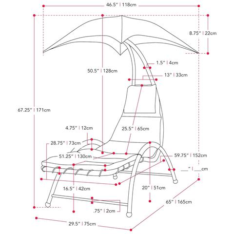 Sedia Sdraio Prendisole Con Ombrellone Parasole Amaca Da Giardino In Acciaio Blu - Foto 4