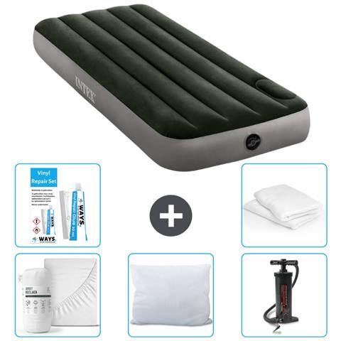 Set Materassino Gonfiabile - 191x76x25 Cm - Verde - Include Accessori Coordinati Cb1 - Foto 1