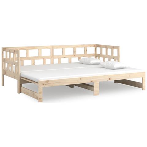 Lusso Casadino -  Dormeuse Estraibile Legno Massello Pino 2x(90x200) Cm - Foto 1