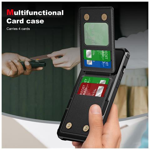 Custodia Per Cellulare Nera Compatibile Con Iphone 16 Con Supporto E Protezione Antiurto Iphone 16 - Foto 6