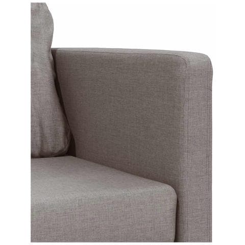 Divano Letto da Terra 2 in 1 Tortora 112x174x55 cm Tessuto - Foto 9