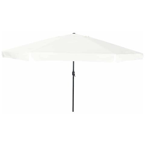 Parasole da Giardino  ø395x245 cm Bianco Sabbia - Foto 1