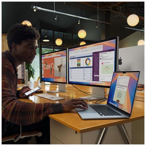 MacBook Air M M4 Computer portatile 38,9 cm (15.3") 16 GB 256 GB SSD Wi-Fi 6E (802.11ax) macOS Sequoia Blu - Foto 2