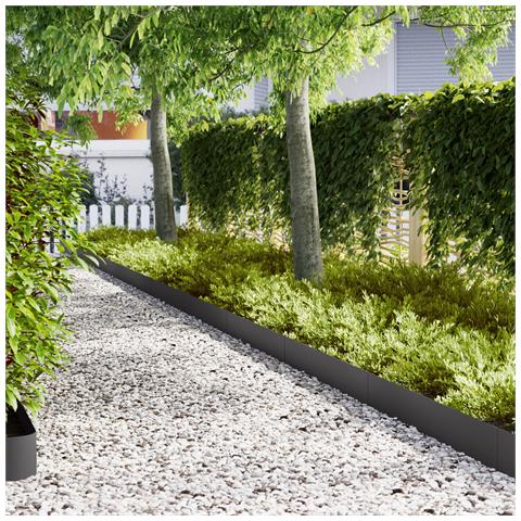 Bordi da Giardino 10 pz Nero 100x0.5x20 cm Ferro - Foto 2