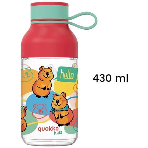 Borracca Per Bambini 430ml Modello Ice Kids Motivo Happy Con Cinghia, Rosso - Foto 5