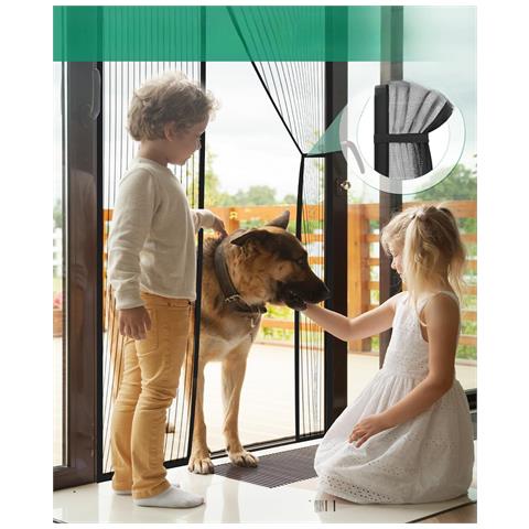 Zanzariera Magnetica Per Porta Senza Trapano Anti Insetti 90 X 200 Cm - Foto 6