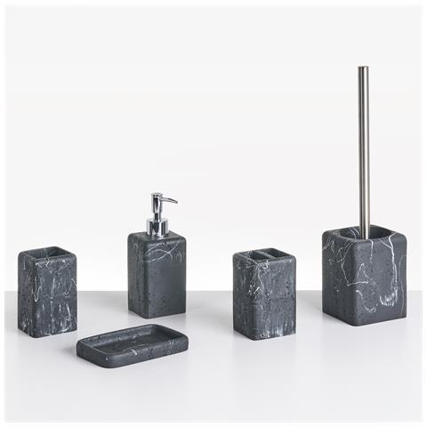 Set Da 5 Accessori Per Il Bagno Vilcanota Marmo Nero - Foto 2